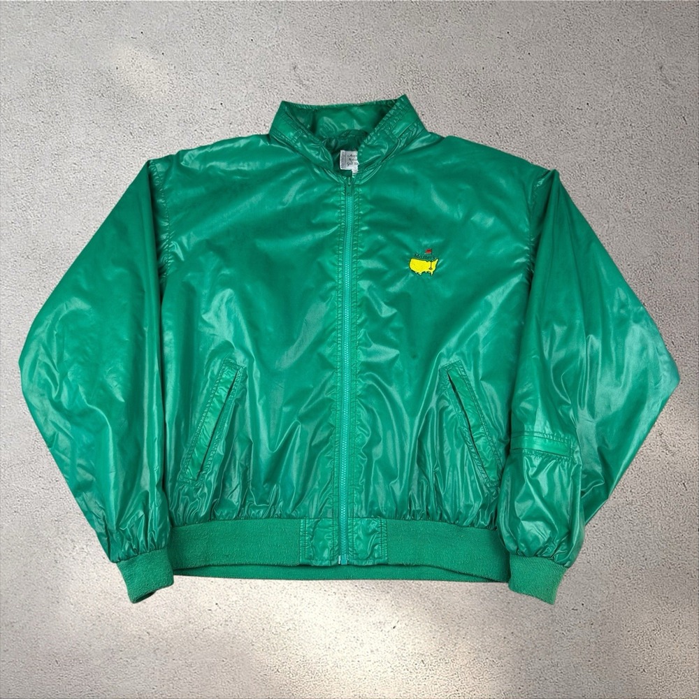 Vintage Augusta National Masters Jacket Mens XL Green Golf 80s Slazenger